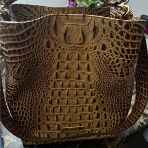 Brahmin Brown Crocodile Embossed Women Bag